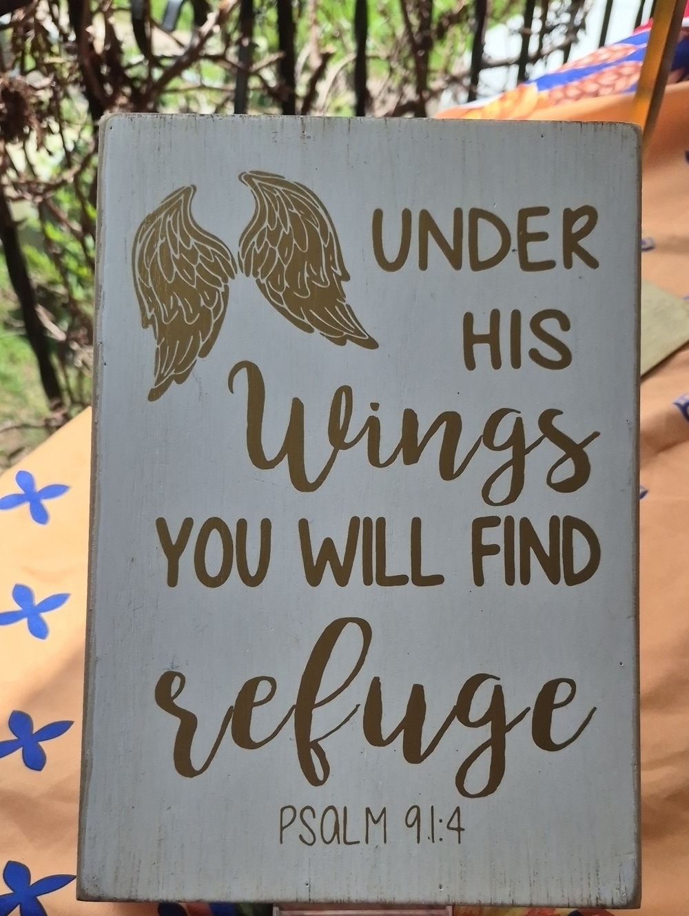 Christian Wood signage ~ shabby chic boho ~ GOD'S REFUGE 😇❤🙏 by LOVINGKINDNESS